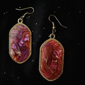 🆕️Mystic Marble Drop Earrings – Lightweight & Hypoallergenic Chic